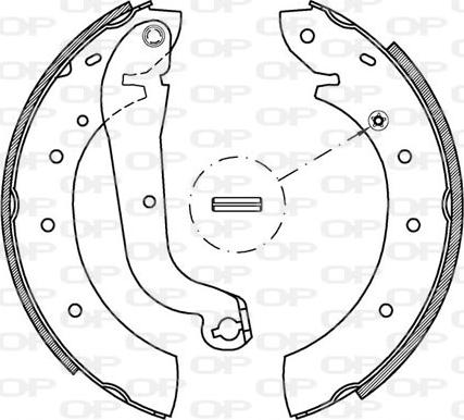 Open Parts BSA2172.00 - Комплект тормозных колодок, барабанные autosila-amz.com