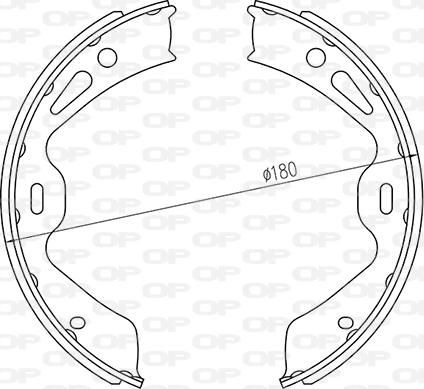 Open Parts BSA2259.00 - Комплект тормозных колодок, барабанные autosila-amz.com