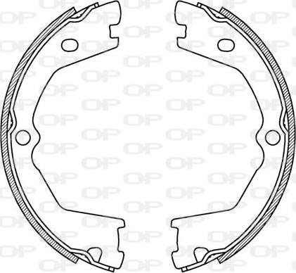 Open Parts BSA2209.00 - Комплект тормозных колодок, барабанные autosila-amz.com