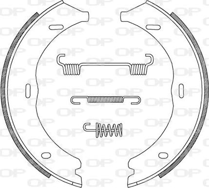 Open Parts BSA2216.00 - Комплект тормозных колодок, барабанные autosila-amz.com