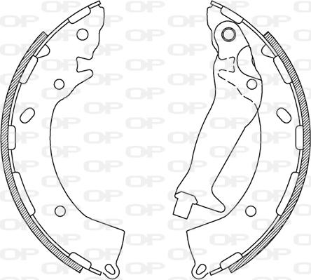 Open Parts BSA2234.00 - Комплект тормозных колодок, барабанные autosila-amz.com