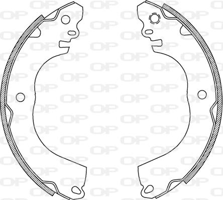 Open Parts BSA2238.00 - Комплект тормозных колодок, барабанные autosila-amz.com