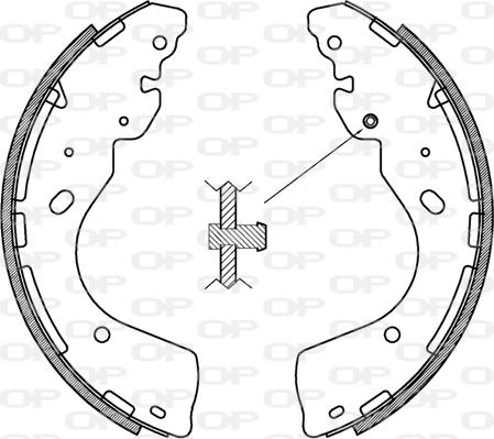 Open Parts BSA2233.00 - Комплект тормозных колодок, барабанные autosila-amz.com