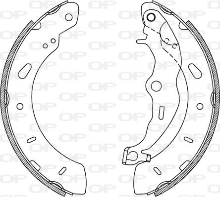 Open Parts BSA2237.00 - Комплект тормозных колодок, барабанные autosila-amz.com