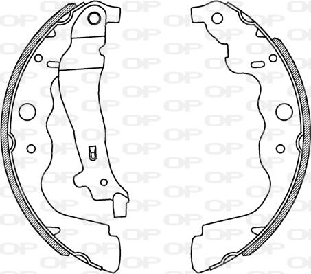 Open Parts BSA2229.00 - Комплект тормозных колодок, барабанные autosila-amz.com