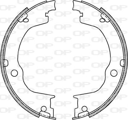 Open Parts BSA2220.00 - Комплект тормозных колодок, барабанные autosila-amz.com