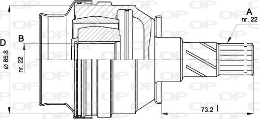 Open Parts CVJ5407.20 - Шарнирный комплект, ШРУС, приводной вал autosila-amz.com