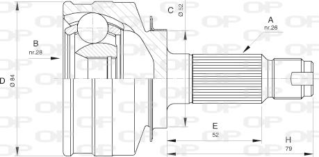 Open Parts CVJ5517.10 - Шарнирный комплект, ШРУС, приводной вал autosila-amz.com