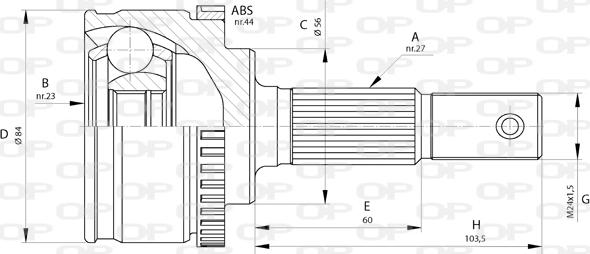 Open Parts CVJ5583.10 - Шарнирный комплект, ШРУС, приводной вал autosila-amz.com