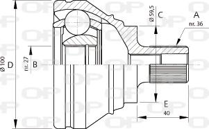 Open Parts CVJ5699.10 - Шарнирный комплект, ШРУС, приводной вал autosila-amz.com