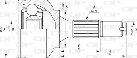 Open Parts CVJ5692.10 - Шарнирный комплект, ШРУС, приводной вал autosila-amz.com