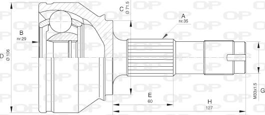 Open Parts CVJ5658.10 - Шарнирный комплект, ШРУС, приводной вал autosila-amz.com