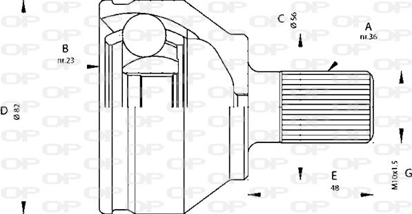 Open Parts CVJ5669.10 - Шарнирный комплект, ШРУС, приводной вал autosila-amz.com