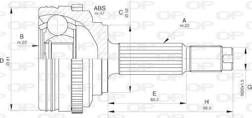 Open Parts CVJ5617.10 - Шарнирный комплект, ШРУС, приводной вал autosila-amz.com