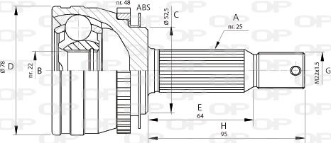 Open Parts CVJ5689.10 - Шарнирный комплект, ШРУС, приводной вал autosila-amz.com