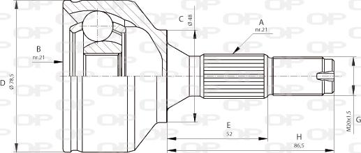 Open Parts CVJ5685.10 - Шарнирный комплект, ШРУС, приводной вал autosila-amz.com