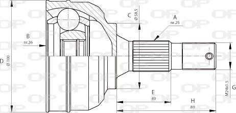 Open Parts CVJ5680.10 - Шарнирный комплект, ШРУС, приводной вал autosila-amz.com