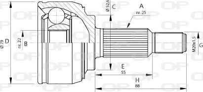 Open Parts CVJ5688.10 - Шарнирный комплект, ШРУС, приводной вал autosila-amz.com