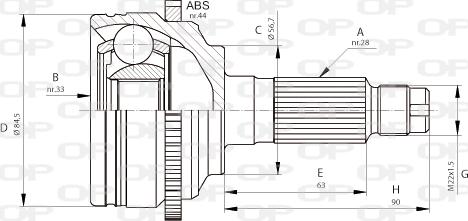 Open Parts CVJ5683.10 - Шарнирный комплект, ШРУС, приводной вал autosila-amz.com