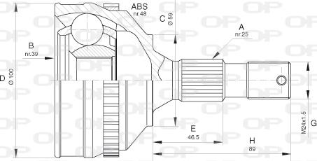 Open Parts CVJ5635.10 - Шарнирный комплект, ШРУС, приводной вал autosila-amz.com