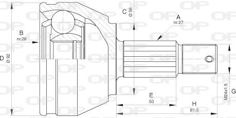 Open Parts CVJ5638.10 - Шарнирный комплект, ШРУС, приводной вал autosila-amz.com