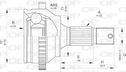 Open Parts CVJ5626.10 - Шарнирный комплект, ШРУС, приводной вал autosila-amz.com