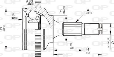 Open Parts CVJ5670.10 - Шарнирный комплект, ШРУС, приводной вал autosila-amz.com