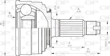 Open Parts CVJ5041.10 - Шарнирный комплект, ШРУС, приводной вал autosila-amz.com