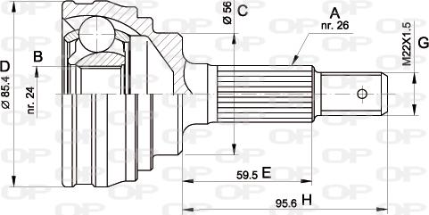 Open Parts CVJ5067.10 - Шарнирный комплект, ШРУС, приводной вал autosila-amz.com