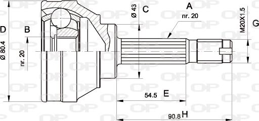 Open Parts CVJ5001.10 - Шарнирный комплект, ШРУС, приводной вал autosila-amz.com