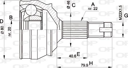 Open Parts CVJ5011.10 - Шарнирный комплект, ШРУС, приводной вал autosila-amz.com
