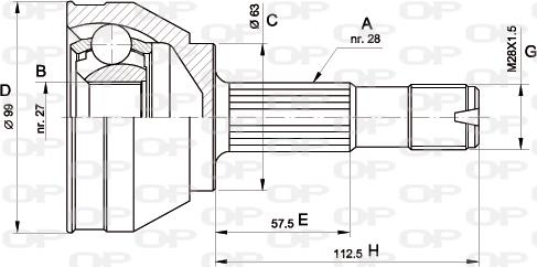 Open Parts CVJ5018.10 - Шарнирный комплект, ШРУС, приводной вал autosila-amz.com