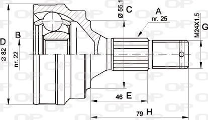 Open Parts CVJ5013.10 - Шарнирный комплект, ШРУС, приводной вал autosila-amz.com