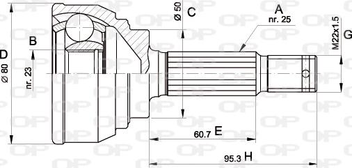 Open Parts CVJ5103.10 - Шарнирный комплект, ШРУС, приводной вал autosila-amz.com