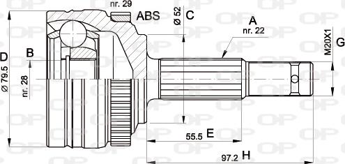 Open Parts CVJ5114.10 - Шарнирный комплект, ШРУС, приводной вал autosila-amz.com