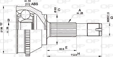 Open Parts CVJ5118.10 - Шарнирный комплект, ШРУС, приводной вал autosila-amz.com