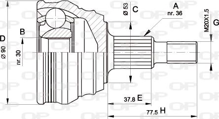 Open Parts CVJ5189.10 - Шарнирный комплект, ШРУС, приводной вал autosila-amz.com