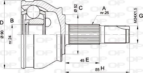 Open Parts CVJ5183.10 - Шарнирный комплект, ШРУС, приводной вал autosila-amz.com