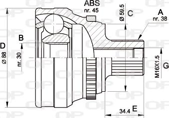 Open Parts CVJ5139.10 - Шарнирный комплект, ШРУС, приводной вал autosila-amz.com