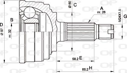 Open Parts CVJ5129.10 - Шарнирный комплект, ШРУС, приводной вал autosila-amz.com