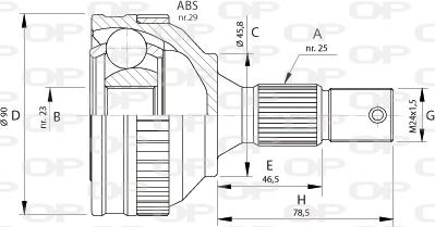 Open Parts CVJ5175.10 - Шарнирный комплект, ШРУС, приводной вал autosila-amz.com