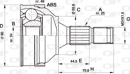 Open Parts CVJ5176.10 - Шарнирный комплект, ШРУС, приводной вал autosila-amz.com