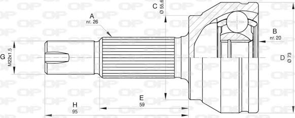 Open Parts CVJ5839.10 - Шарнирный комплект, ШРУС, приводной вал autosila-amz.com