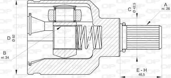 Open Parts CVJ5835.20 - Шарнирный комплект, ШРУС, приводной вал autosila-amz.com