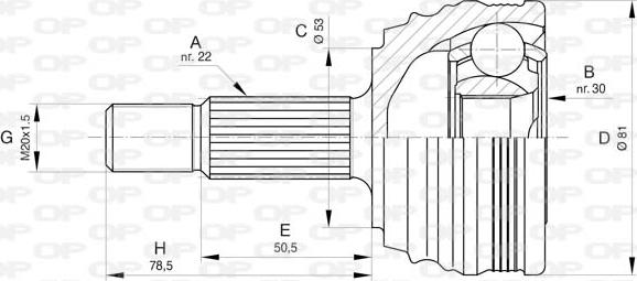 Open Parts CVJ5838.10 - Шарнирный комплект, ШРУС, приводной вал autosila-amz.com