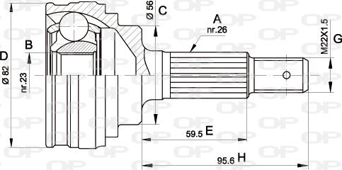 Open Parts CVJ5336.10 - Шарнирный комплект, ШРУС, приводной вал autosila-amz.com