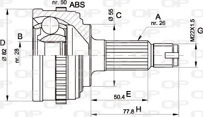 Open Parts CVJ5296.10 - Шарнирный комплект, ШРУС, приводной вал autosila-amz.com