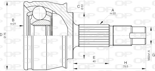 Open Parts CVJ5291.10 - Шарнирный комплект, ШРУС, приводной вал autosila-amz.com