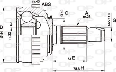 Open Parts CVJ5298.10 - Шарнирный комплект, ШРУС, приводной вал autosila-amz.com