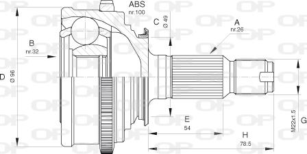 Open Parts CVJ5244.10 - Шарнирный комплект, ШРУС, приводной вал autosila-amz.com